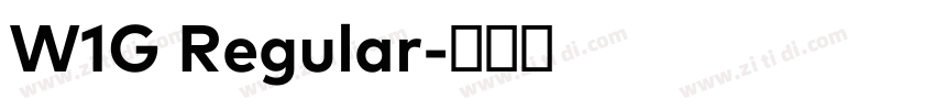 W1G Regular字体转换